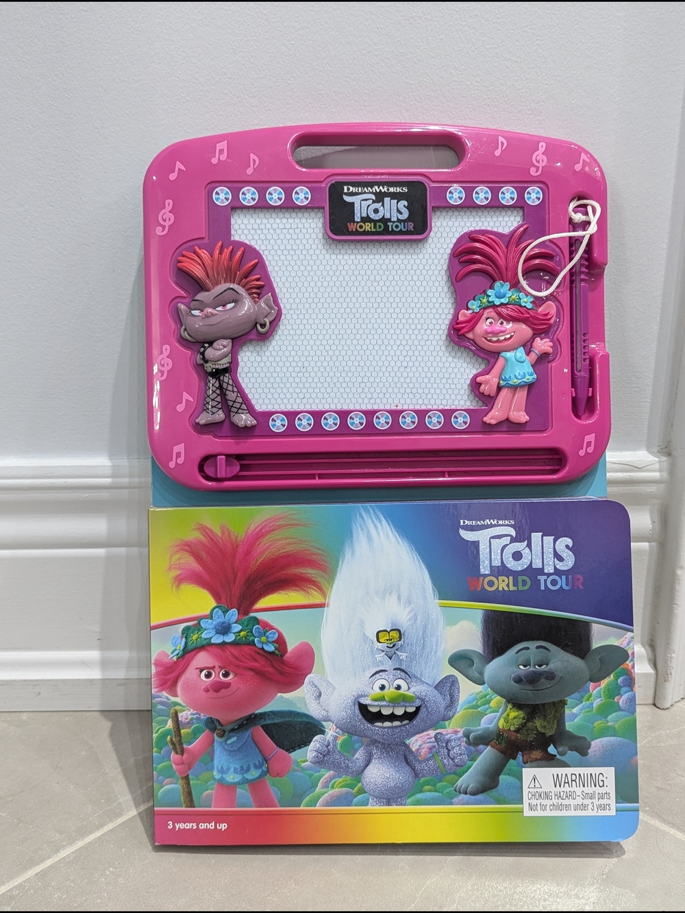 2/$35 DreamWorks Trolls World Tour Magnetic Doodle Board - Pink - Picture 2 of 3